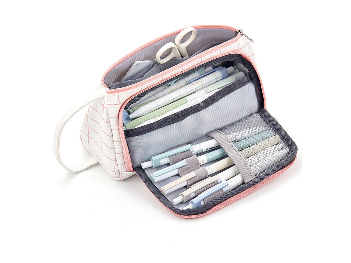 Estuche multifuncional de gran capacidad para guardar lápices, estilo escolar.