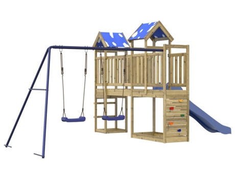 Parque Infantil De Exterior VIDAXL Marrón Madera