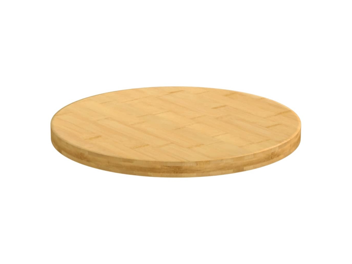 Tablero De Mesa | Tablero De Escritorio | Superficie De Mesa De Bambú Ø50x2,5 Cm