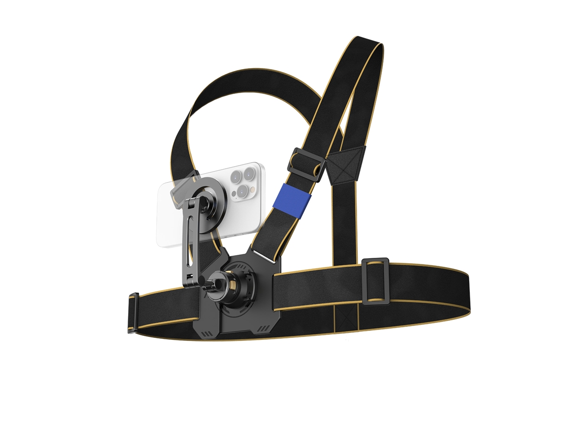 Soporte de pecho para cámara y teléfono, soporte magnético para GoPro, iPhone POV para filmación