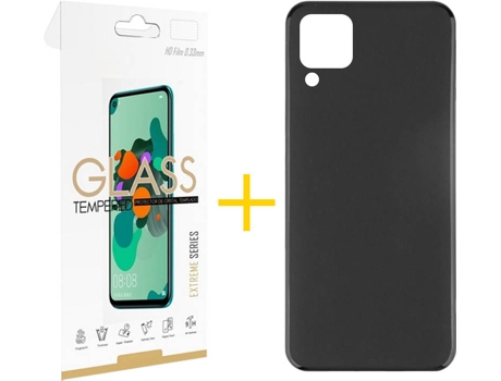 Kit Funda + Protector de Pantalla Huawei P40 Lite SKYHE Cristal Templado 6878 Negro