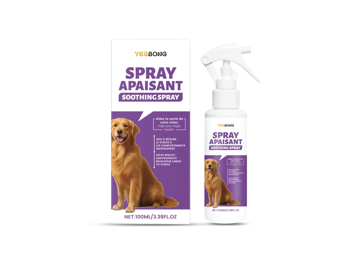 Spray calmante natural de acción rápida para perros.