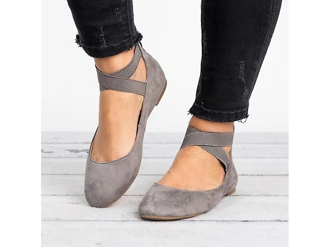 2026-zapatos De Baile Ballet Para Mujer Con Correa Cruzada En Tobillo Y Suela Plana Elástica
