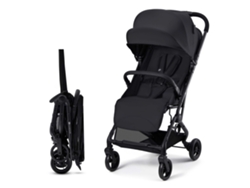 Carrito Urbano Kinderkraft INDY 3 compacto plegable con una mano, ruedas TPR resistentes y asa de transporte Negro