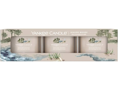 Pack de 3 Velas Votivas Aromáticas Seaside Woods YANKEE CANDLE