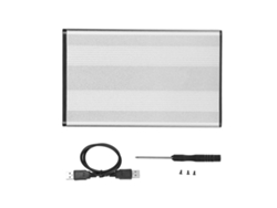 Caja Externa De Disco Duro De 2.5 Pulgadas De Aluminio Usb2.0 Plata