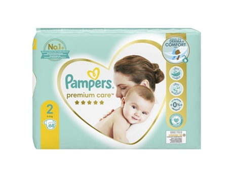 Pañales Desechables PAMPERS 2 (68 Unidades)