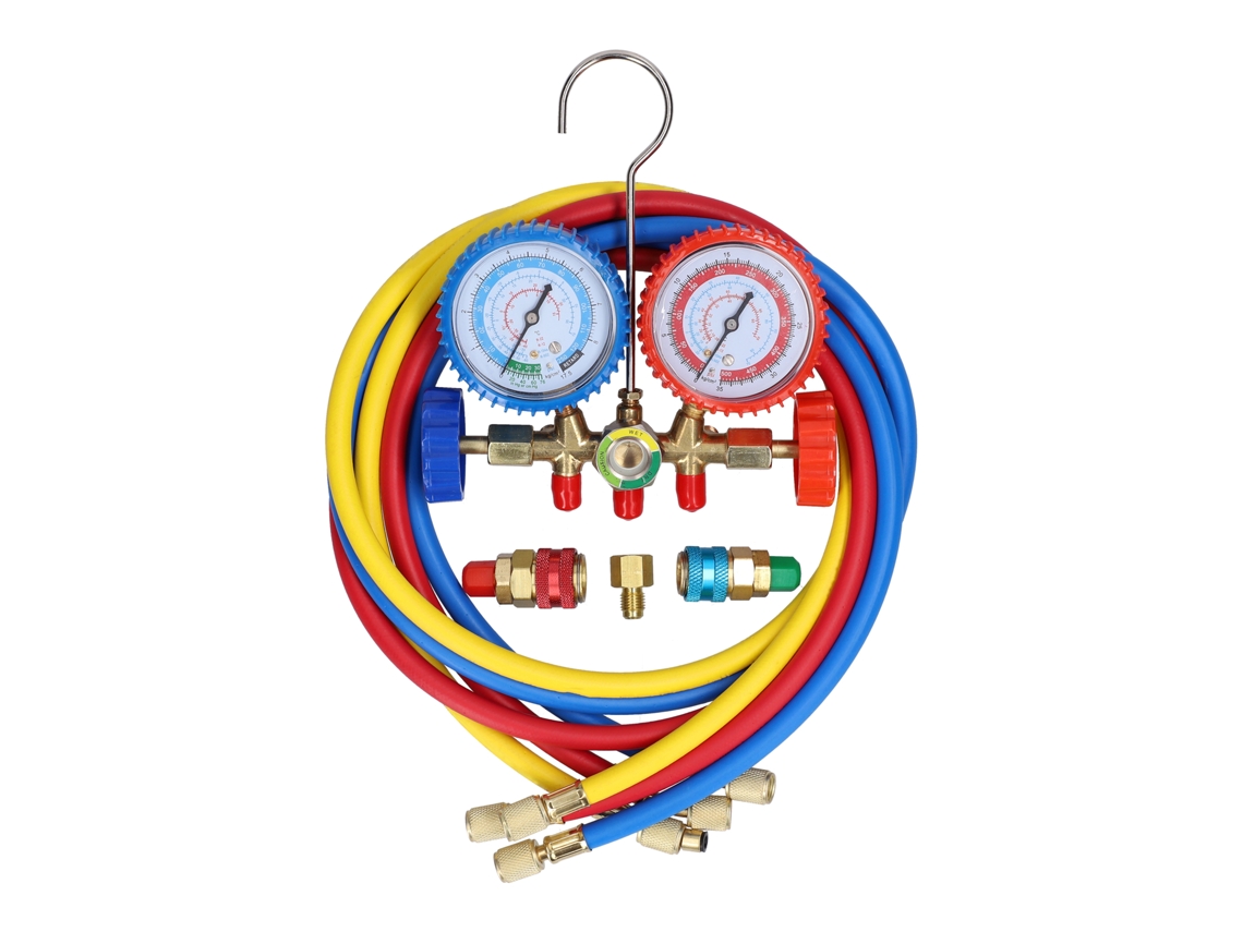 Juego De Manómetros Duos Para Reparación De Aires Acondicionados R134a, R12, R22 Y R502