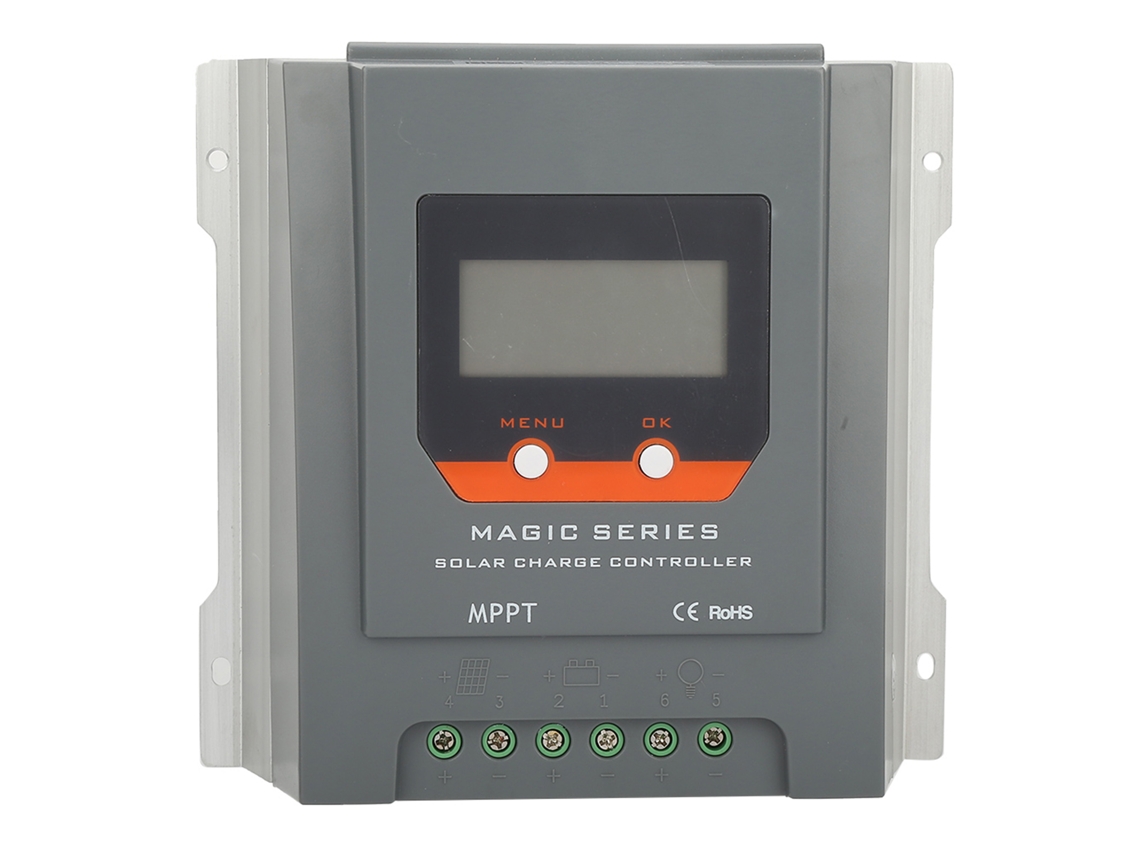 Controlador de carga solar MPPT 30A 12V/24V con LCD - Regulador solar de 390W/780W