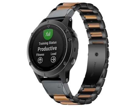 Correa de acero inoxidable y resina de cuarzo para Garmin Fenix 7 Edición Estándar VEANXIN