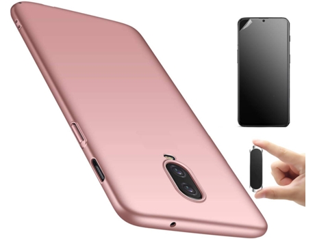 Kit Carcasa, Protector Y Soporte Oneplus 6T Ultimatte Turtleshell Rosa