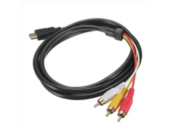 Adaptador de cable HDMI a RCA Transmisor de audio y video AV HDMI macho a 3 RCA macho para HDTV (1,5 m)