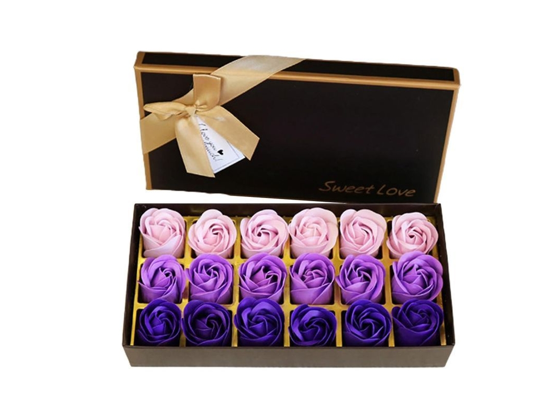 Jabón De Flor De Rosa (18 Unidades Por Caja), Textura Elegante, Aroma Floral, Regalo Para El Baño.