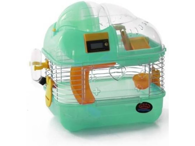 Jaula para Hamsters ORNIEX Con el Cuentavueltas Digital (Verde)