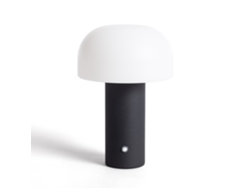 Lámpara De Mesa Led Portátil Metal Con Batería Usb Recargable Leta Preto