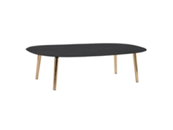 Mesa Centro Hierro Rugoso Negro 122x60x30cm
