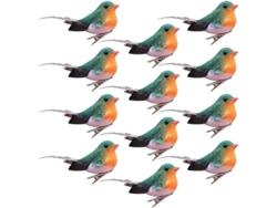 2026-adorno De Ave Robin Para Árbol De Navidad, Decoración Para Fiesta En Casa (12 Piezas)