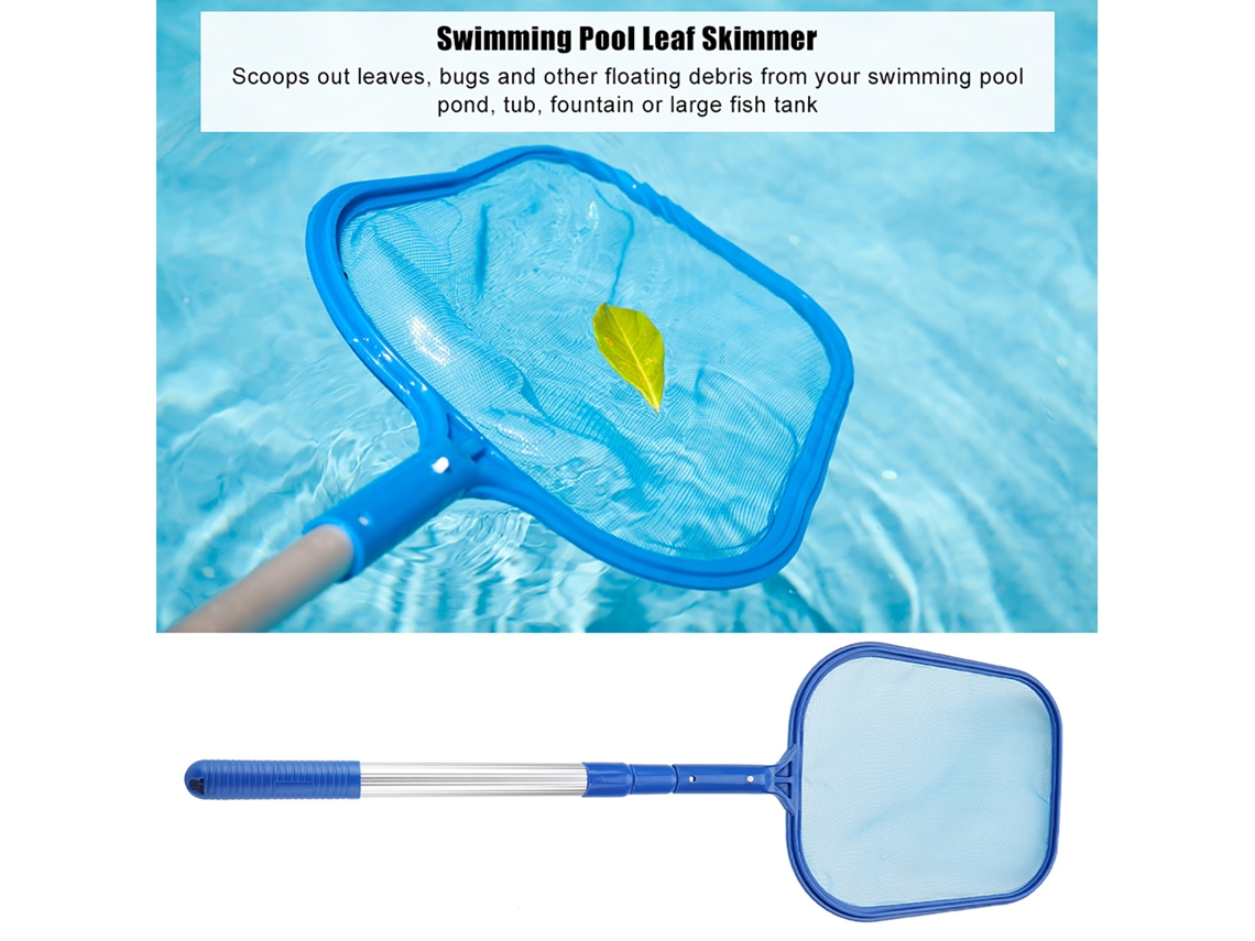 Red recogehojas para piscina con pértiga telescópica azul 335 cm