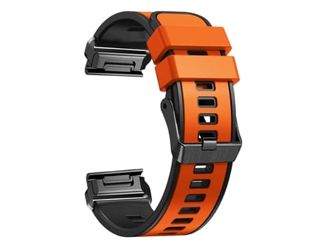 Correa de Silicona liberación rápida dos colores para Garmin Tactix 7 Pro/Tactix Delta - naranja/negro
