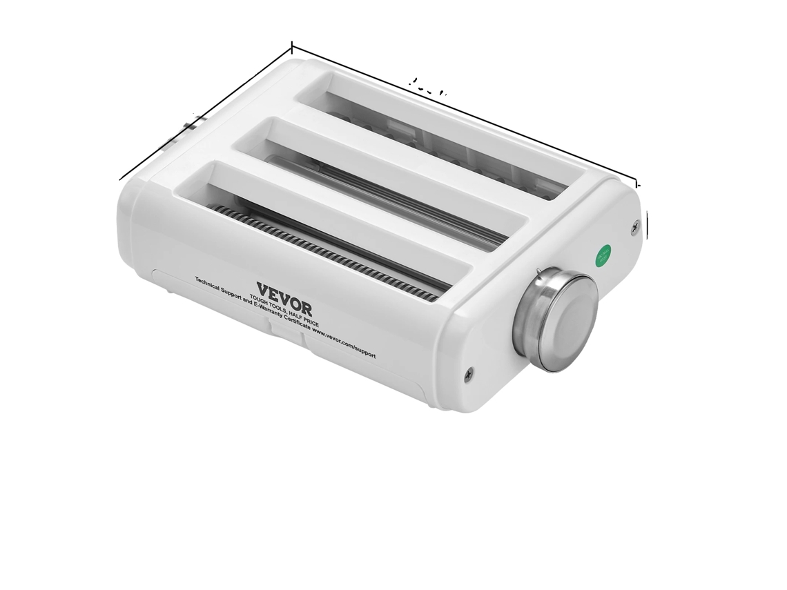 Accesorio para rodillo de pasta Vevor, acero inoxidable duradero, 8 ajustes de grosor, 3 en 1