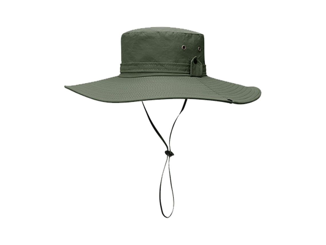 2026-gorra Bucket De Ala Ancha Upf50+ Transpirable Repelente Al Agua Con Cordón Ajustable Para Hombres Senderismo Camping Playa Verde Od