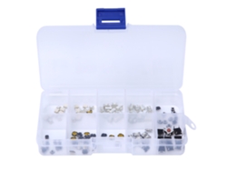 Yncm2026-100pcs Interruptores Táctiles Micro De Boto Con Caja 10 Modelos Interruptor De Parche Tactil
