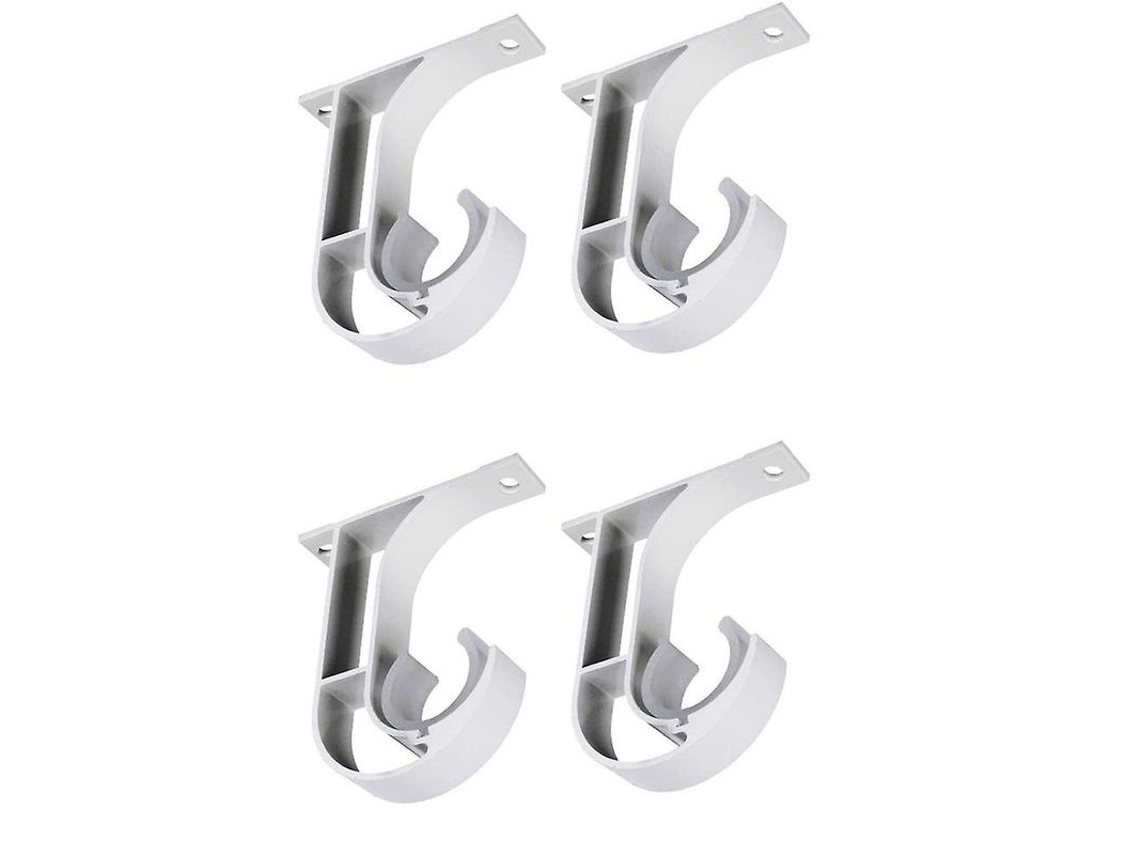 2026altiro-soportes Para Barra De Cortina De 4 Piezas, Aluminio, Montaje En Pared/techo, Soporte Para Barra De 28 Mm, Blanco