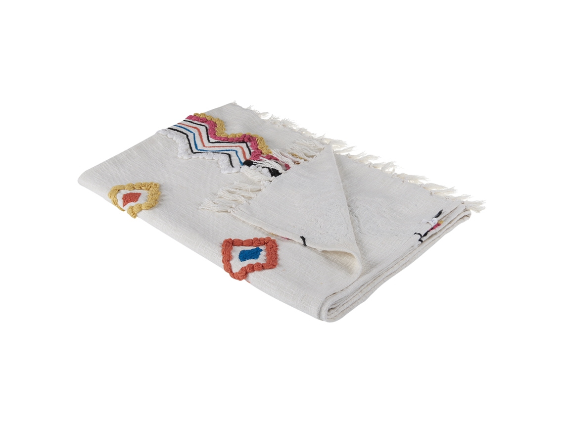 Manta Decorativa BELIANI Multicolor Algody 130X180 Cm Morena