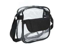 HYMNORA Bolso Transparente de PVC para Mensajería, Bolso de Hombro con Correa Ajustable para Compras Diarias, Playa y Viajes