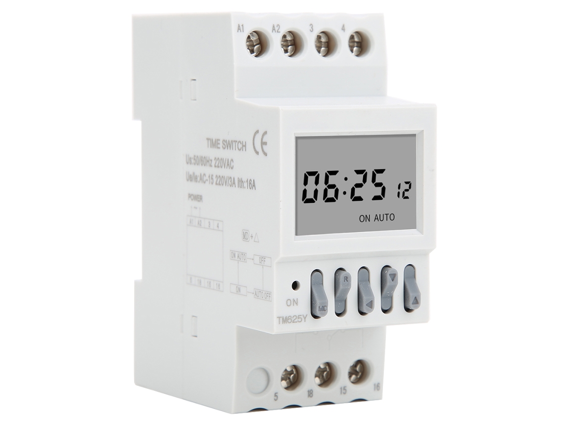 Temporizador Tm625y, Ciclo Anual, 12 Encendidos/apagados, Interruptor De Potencia Por Relé, 220 V Ca, Montaje En Carril Din