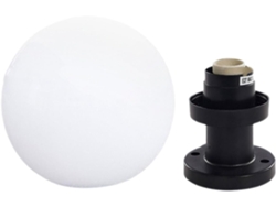 Farola Eléctrica Sencilla Para Exteriores, Fabricada En Acrílico Blanco Y Plástico.