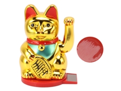 Juguete solar Lucky Cat con brazo móvil, 4 pulgadas, MARCA
