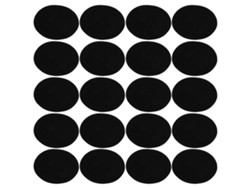 10 Pares de Parches de Ferro Flock Adesivo para Reparo e Decoração de Roupas Diy Preto