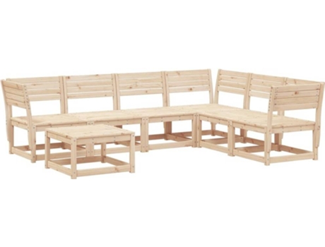 Conjunto 7 de muebles de jardín VIDAXL madera maciza de pino
