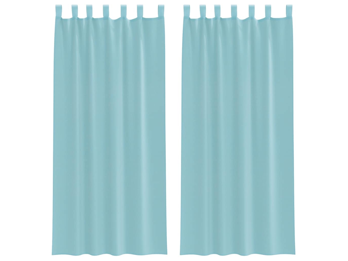 Maison Exclusive - Cortinas De Gasa Con Trabillas 2 Uds Turquesa 140x225 Cm