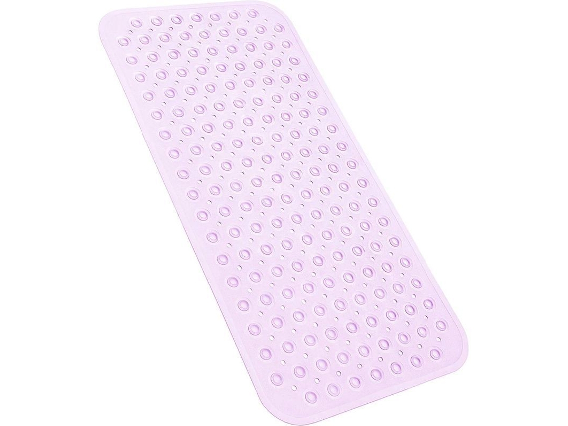 2026-tapete De Baño 31x15.5 Pulgadas Antideslizante Sin Latex Con Ventosas Lavable A Máquina Y Agujeros De Drenaje (morado)