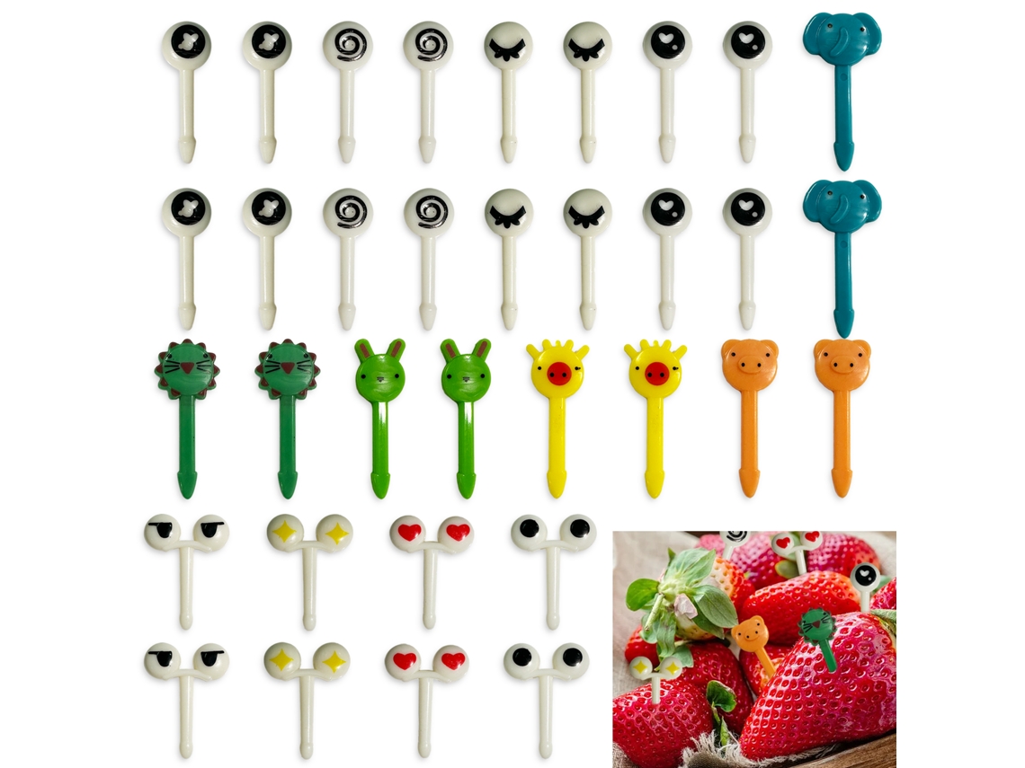 Decoración Bento Linda, Palillos de Comida de Animales para Niños, Palillos Reutilizables para Comida Infantil, Seguro para Niños, Fácil de Limpiar, LAOPIPFU