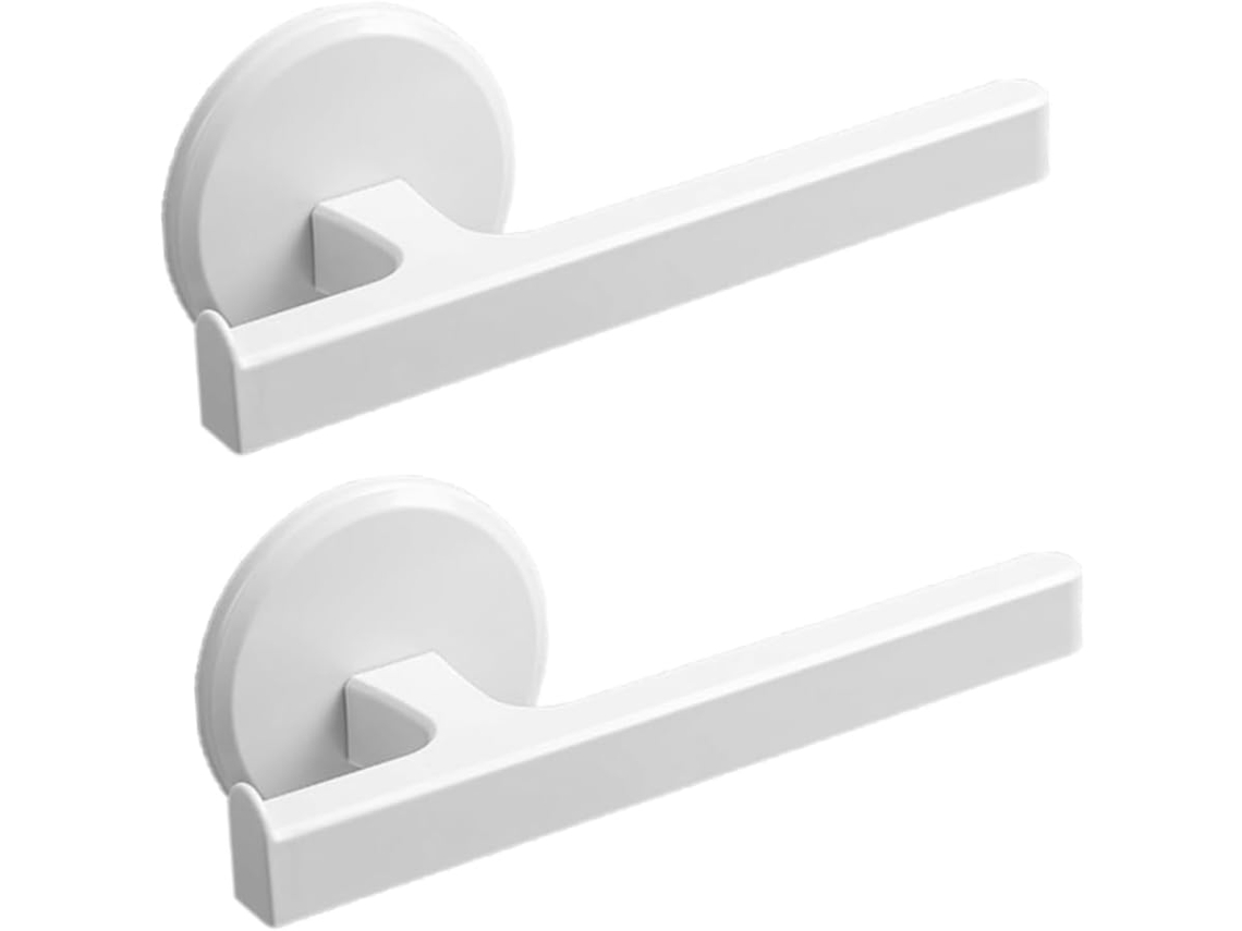 Toallero Blanco De Pared, Prác Estante Baño Con Orificios Drenaje, Juego 2 Pzas En Abs Para Organizar Las