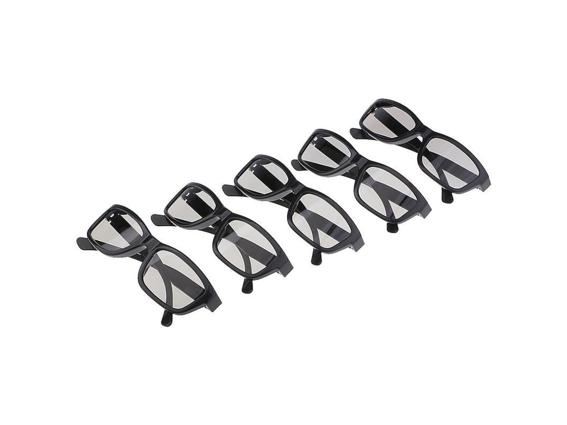 5 Gafas 3d Pasivas Para Tvs Panasonic, Toshiba Y Más, Ligeras Y Confortables Como Se Describe Negro