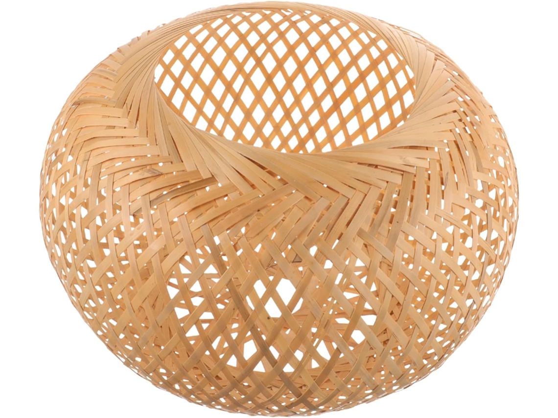 Lámpara Colgante De Bambú Tejido, Iluminación De Techo Natural, Ligera Y Resistente, Adecuada Para Hoteles Y