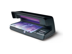 Detector de billetes falsos Safescan UV 50, diseño delgado, resultados instantáneos, lámpara UV de 7 W, color negro