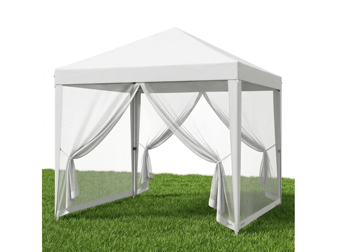 Gazebo Plegable -3x3x2,45mts- Carpa De Jardín Pop-up Con Protección Uv, Cenador Impermeable