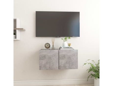 MAISON EXCLUSIVE Mueble de TV colgante gris hormigón 60x30x30 cm