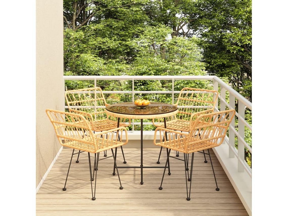 Conjunto 5 Piezas Jantar P/ Jardim Vime Pe Dkd Home Decor