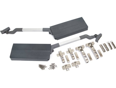 EMUCA Juego de Compás para Puertas Levantables Agile de Solapa - 7 - 11-6Kg - Acero y Plástico - Gris Antracita