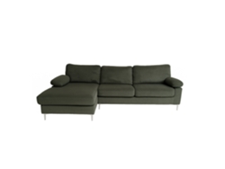 Sofá esquinero Galway de 4 y 5 plazas, chaise longue, pana verde, concepto U