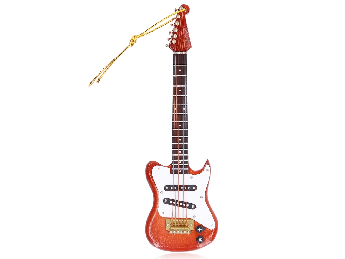 Dan26-modelo De Guitarra Miniatura 5.9 Pulgadas Con Cuerda Dorada Para Decoración Y Artesanía Musical