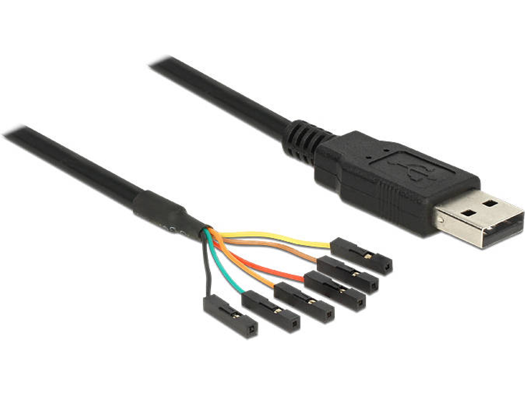 Cable Adaptador DELOCK USB 2.0-A para TTL 6-p Negro 1.8m