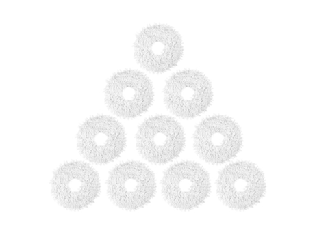 10 peças de esfregão de microfibra para ecovacs deebot x1 omni turbo