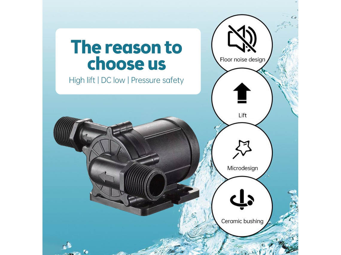 Bomba sumergible de 12 V CC, 12 m, 700 l/h, silenciosa, mini
